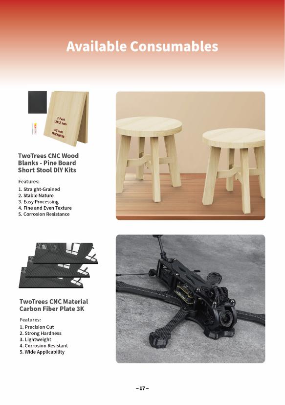 CNC consumable materials