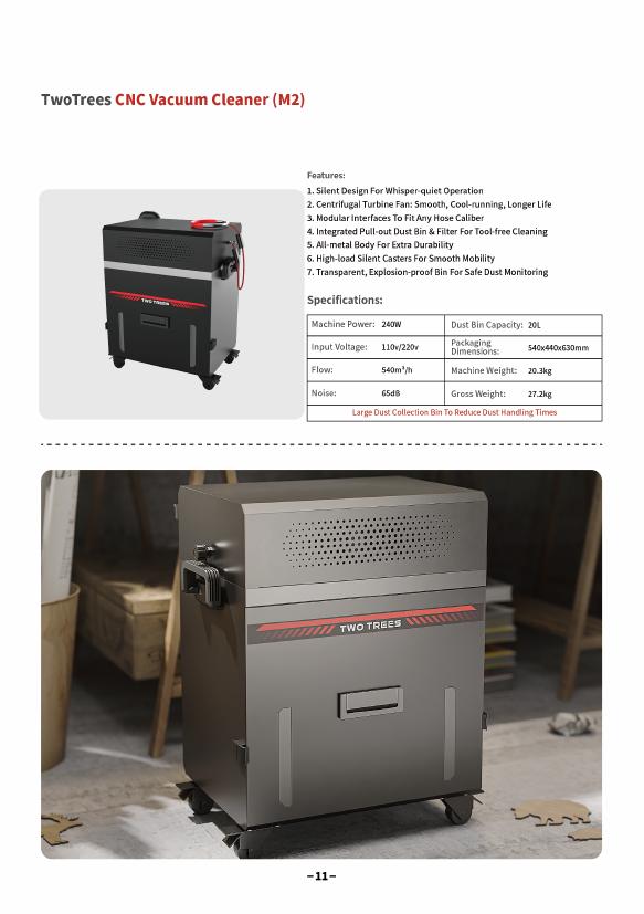 TwoTrees CNC Vacuum Cleaner M2